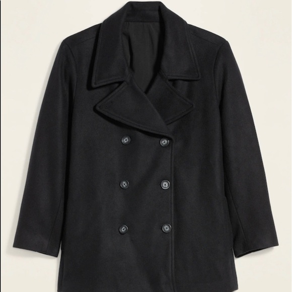 Soft Brushed Pea Coat - Picture 2 of 7